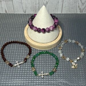 Beautiful Beaded Charm Bracelet Set